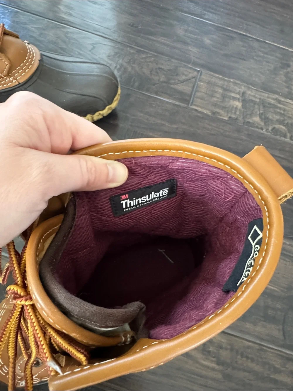 Men’s L.L. Bean Brown and Black Gore-Tex Duck Boots